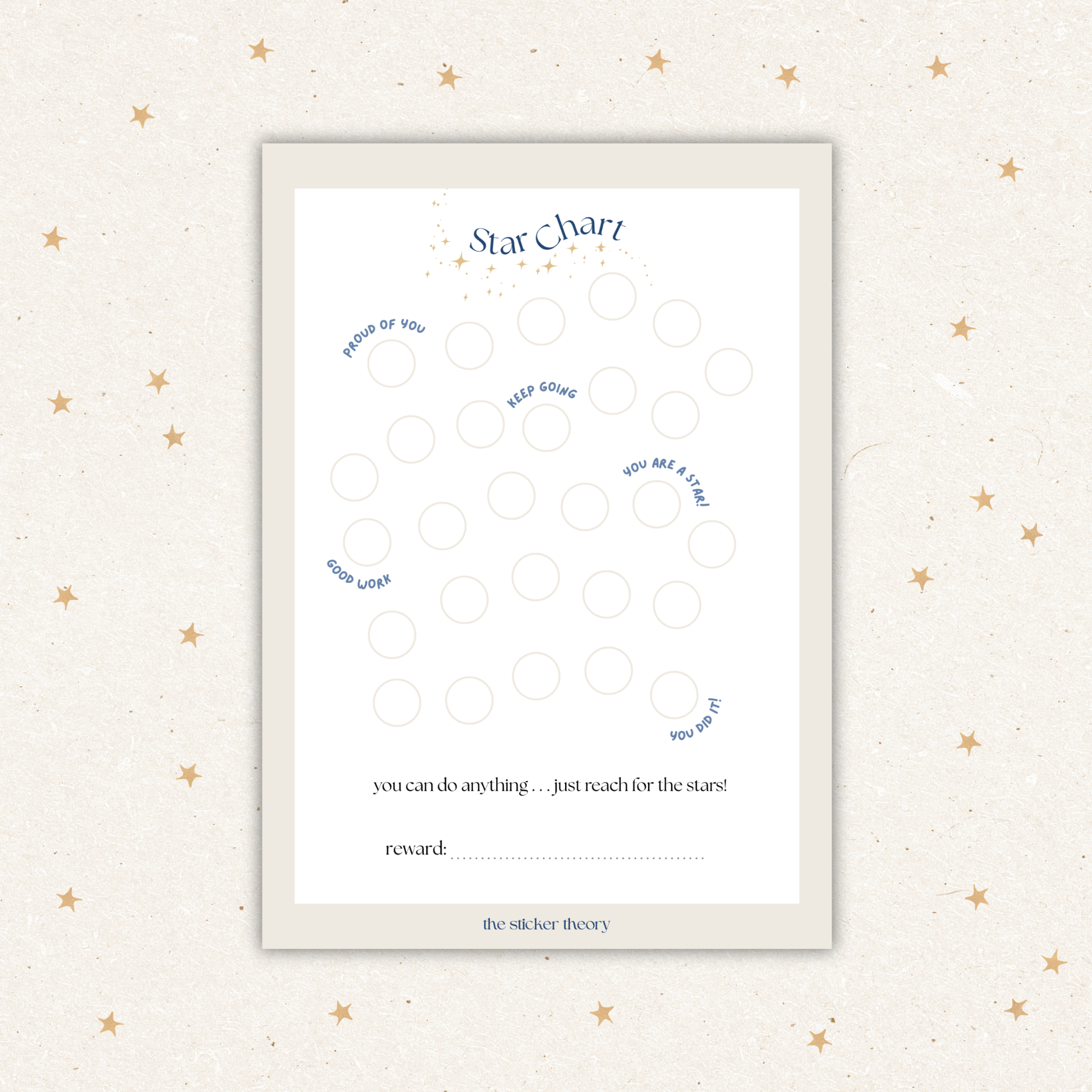 Children’s Star Chart | Sand